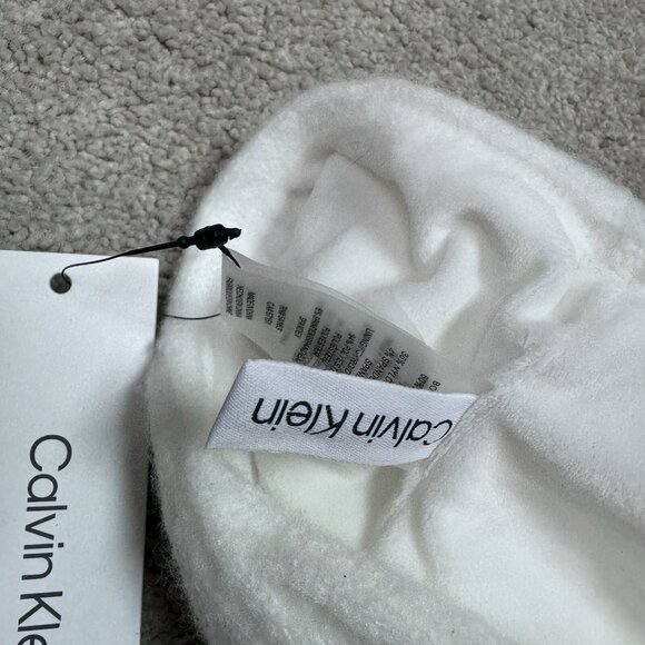 Calvin Klein Headband White Fleece One Size NWT - Picture 8 of 9